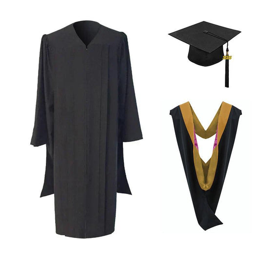 Masters Cap, Gown & Hood Package for Cal State Dominguez Graduation - Graduation Gown and Cap