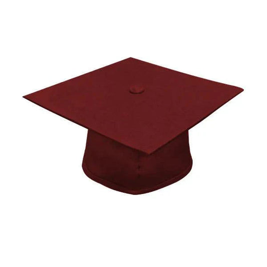 Matte Burgundy Junior High/Middle School Cap - Graduation Gown and Cap