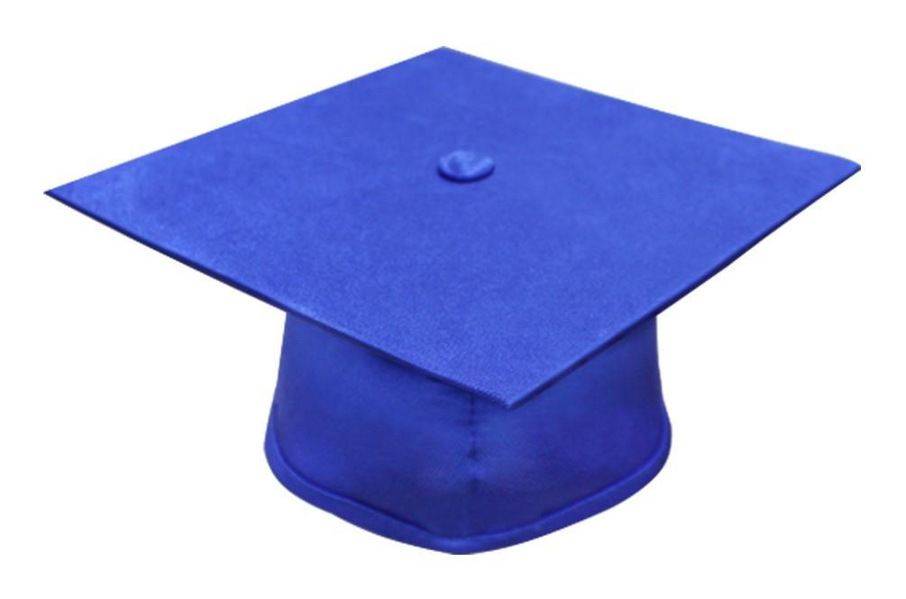 Matte Royal Blue Junior High/Middle School Cap - Graduation Gown and Cap