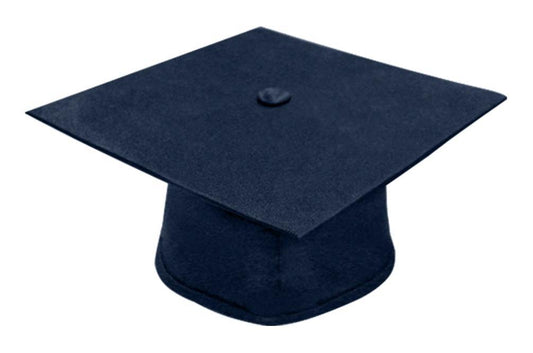 Matte Navy Blue High School Cap - Graduation Gown and Cap