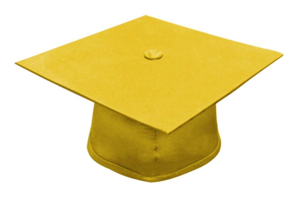 Matte Gold Junior High/Middle School Cap - Graduation Gown and Cap