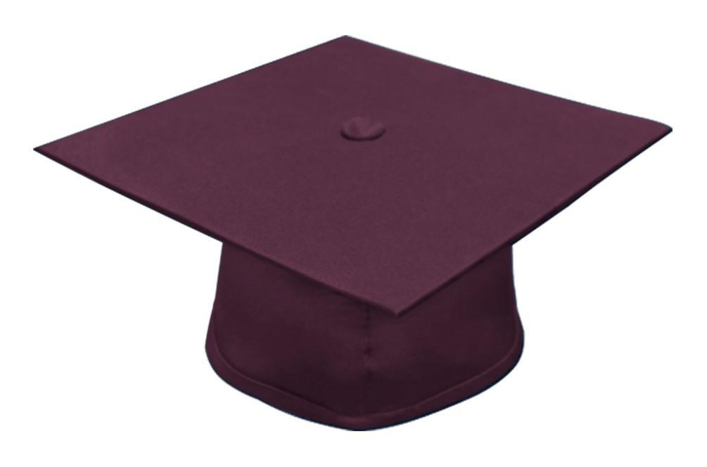 Matte Maroon Elementary Cap - Graduation Gown and Cap