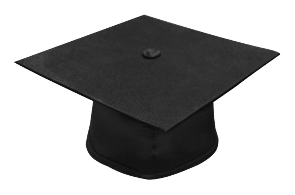 Matte Black Junior High/Middle School Cap - Graduation Gown and Cap