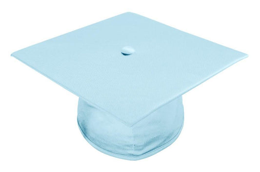Shiny Light Blue Junior High/Middle School Cap - Graduation Gown and Cap