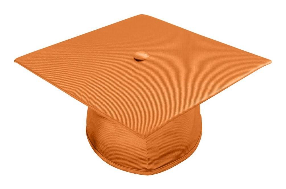 Shiny Orange Junior High/Middle School Cap - Graduation Gown and Cap