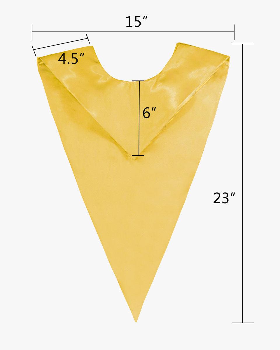 Traditional One Color V Stoles - 10 Colors Available - Graduation Gown and Cap