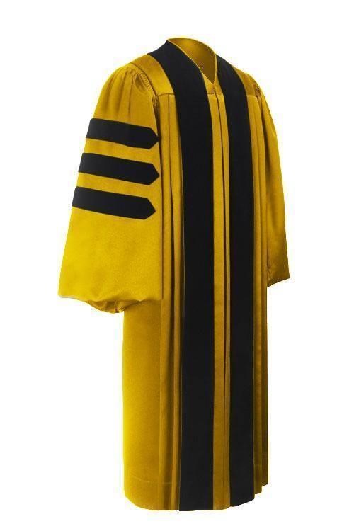 Classic Doctoral Graduation Gown - Graduation Gown and Cap