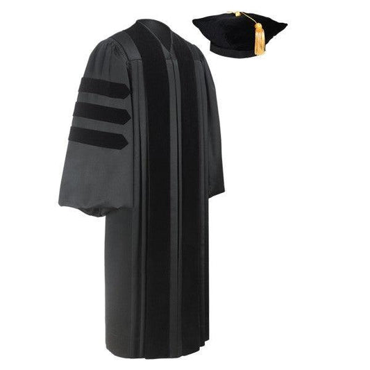 Deluxe Doctorate Tam & Gown Package - Graduation Gown and Cap