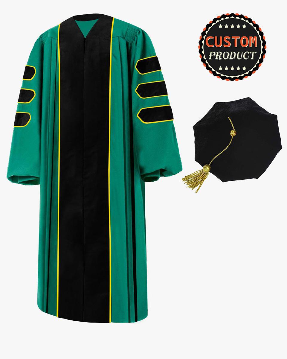 Custom Deluxe Doctoral Gown & Tam Package - Graduation Gown and Cap