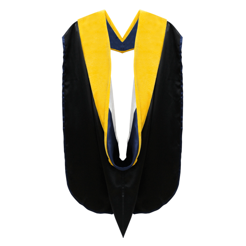 Classic Doctoral Gown & Hood Package - Graduation Gown and Cap