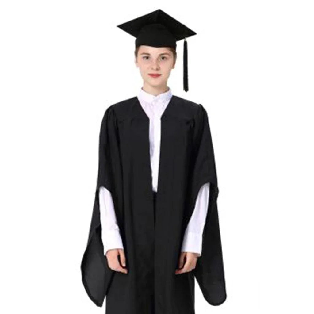 Classic British Bachelor's Degree Graduation Gown Uniform - Graduation Gown and Cap
