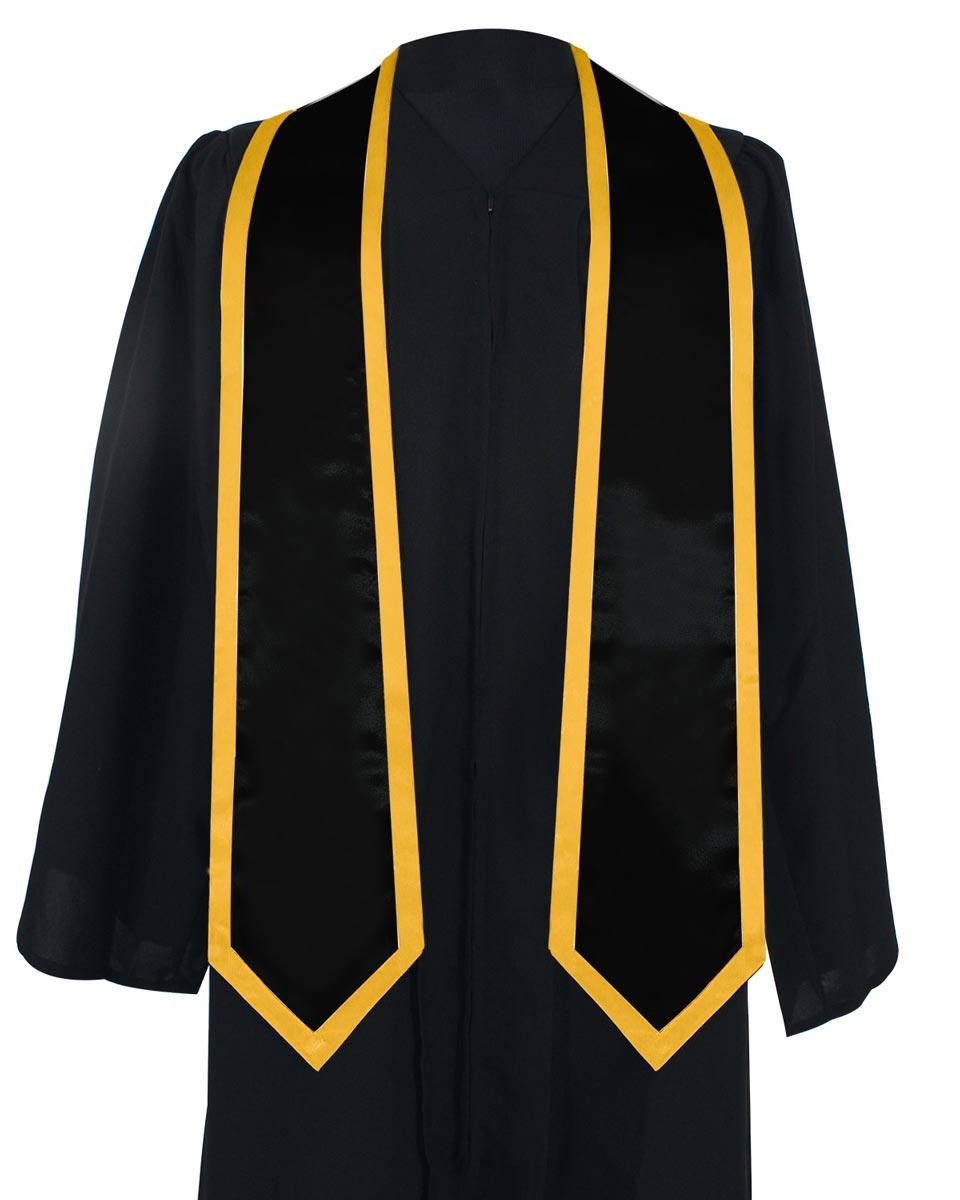 Graduation Stoles Classic End With Trim - 11 Colors Available - Graduation Gown and Cap