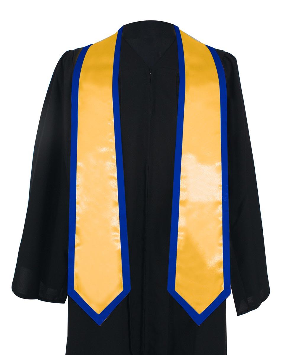 Graduation Stoles Classic End With Trim - 11 Colors Available - Graduation Gown and Cap