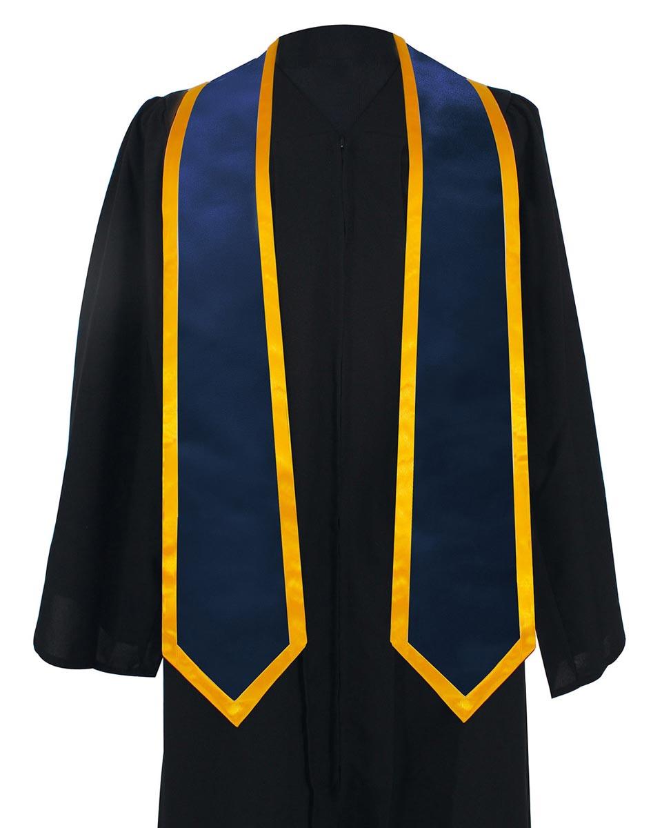 Graduation Stoles Classic End With Trim - 11 Colors Available - Graduation Gown and Cap