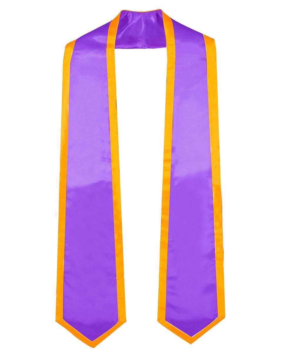 Graduation Stoles Classic End With Trim - 11 Colors Available - Graduation Gown and Cap