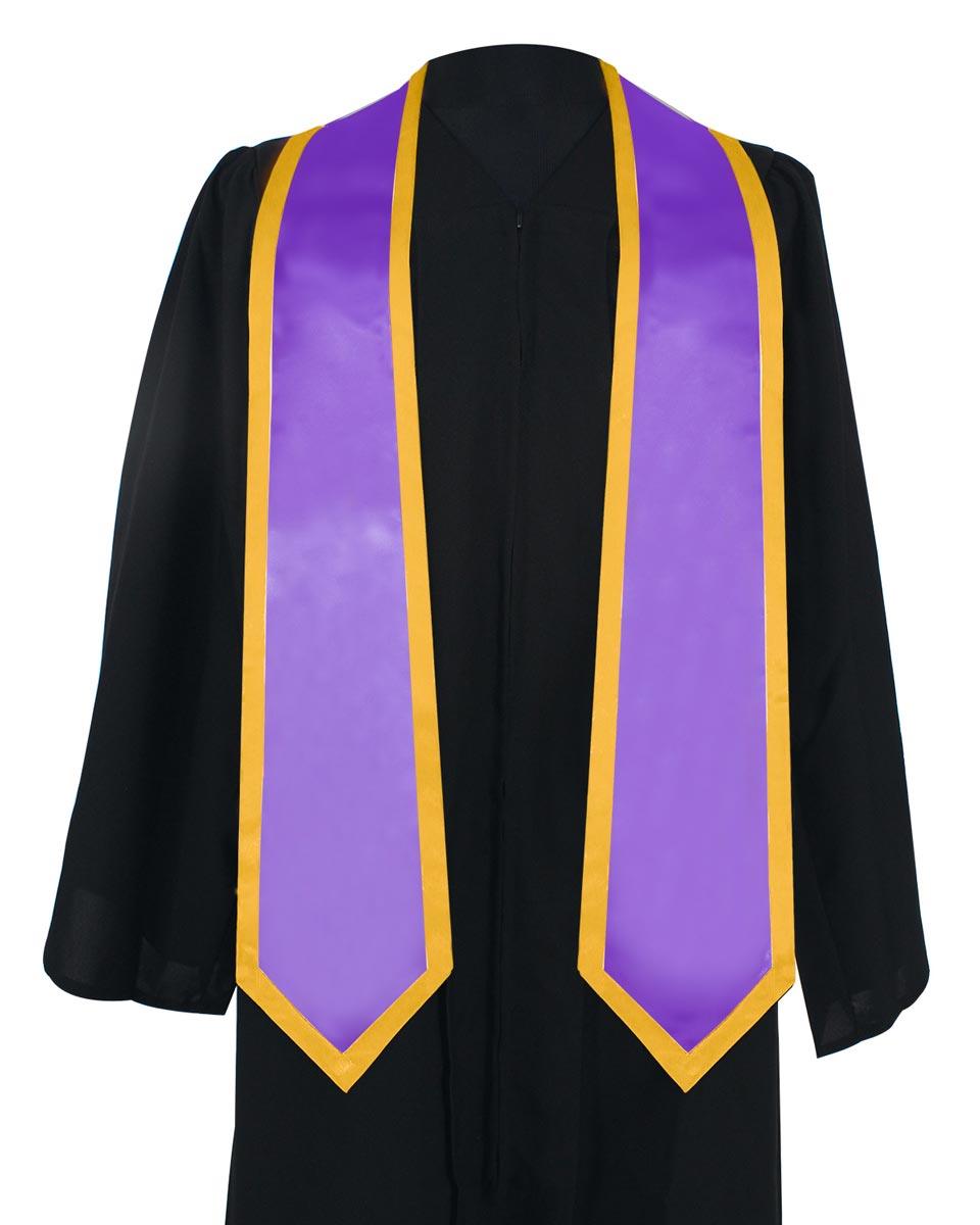 Graduation Stoles Classic End With Trim - 11 Colors Available - Graduation Gown and Cap