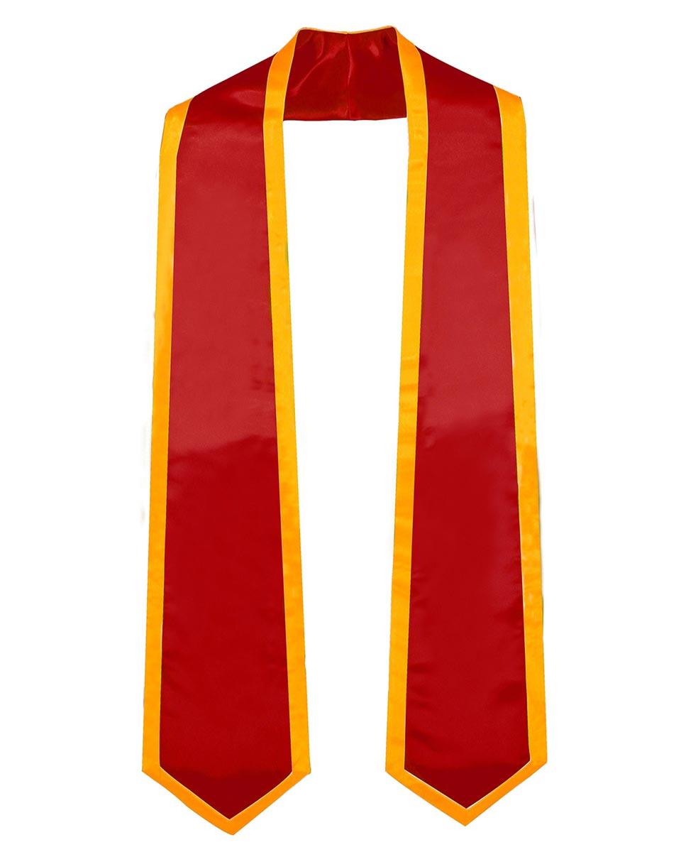 Graduation Stoles Classic End With Trim - 11 Colors Available - Graduation Gown and Cap