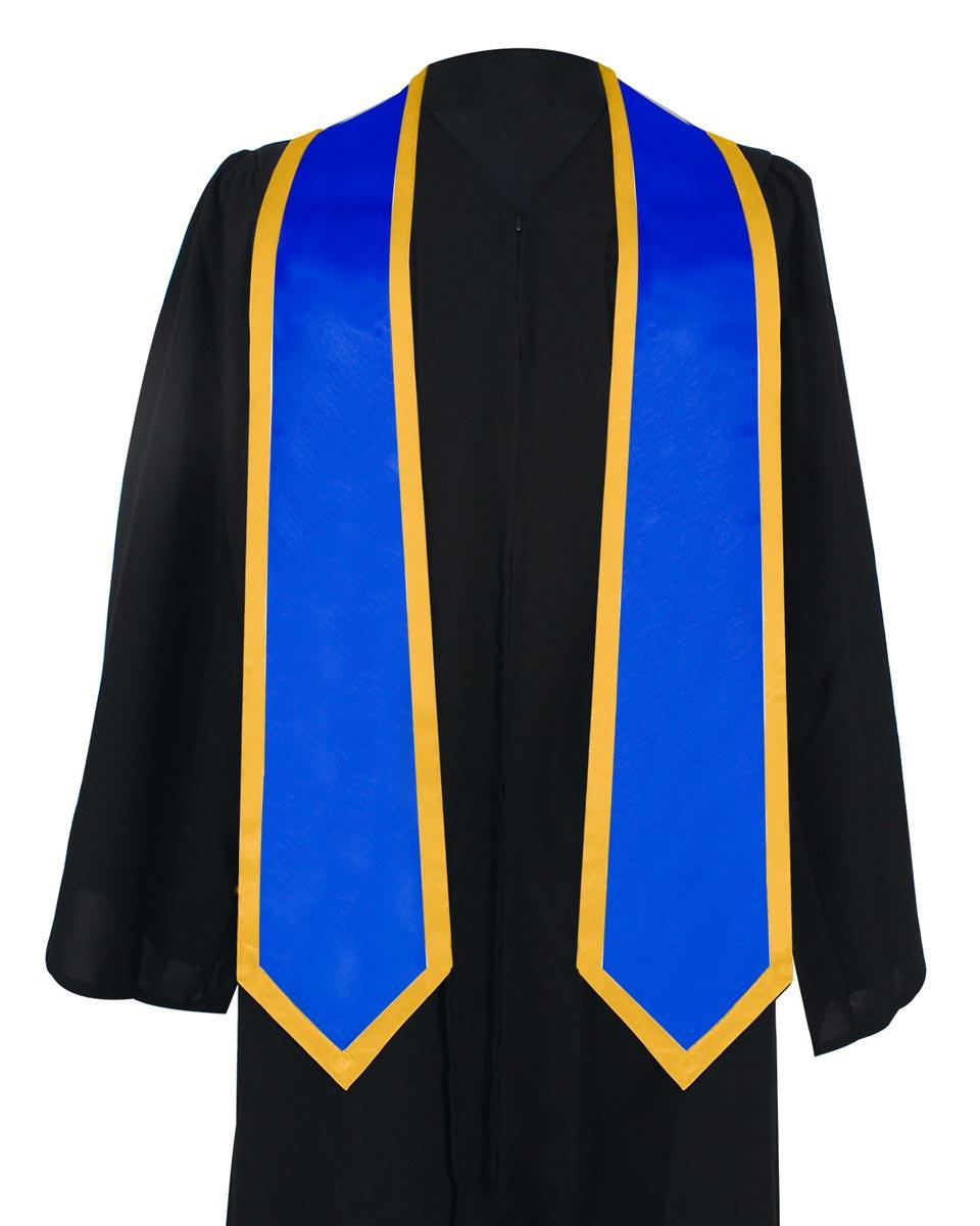 Graduation Stoles Classic End With Trim - 11 Colors Available - Graduation Gown and Cap