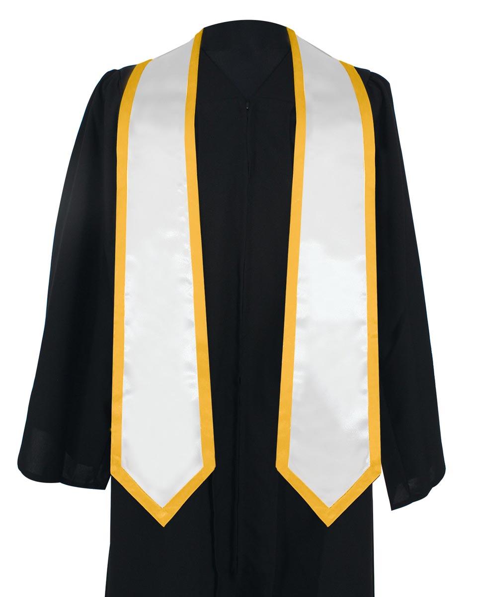 Graduation Stoles Classic End With Trim - 11 Colors Available - Graduation Gown and Cap