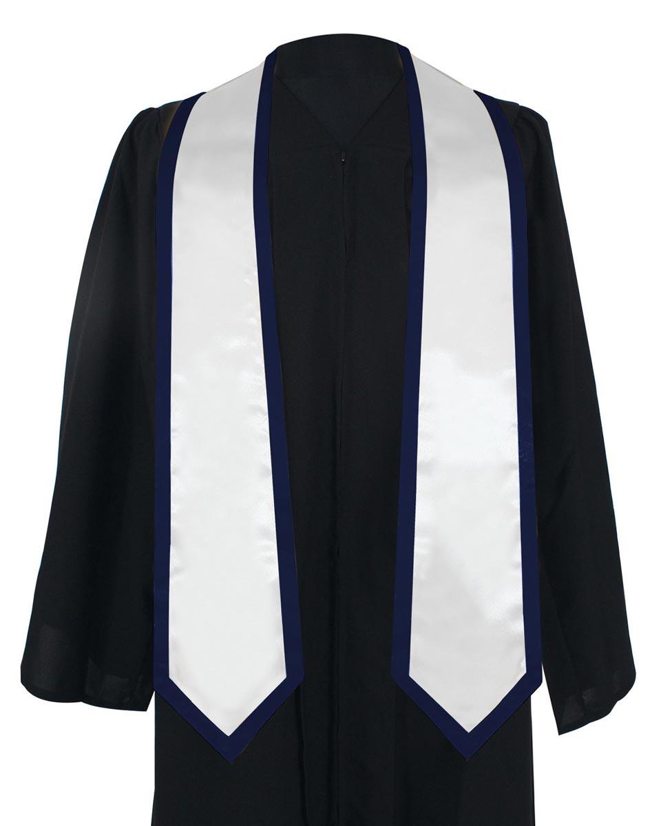 Graduation Stoles Classic End With Trim - 11 Colors Available - Graduation Gown and Cap
