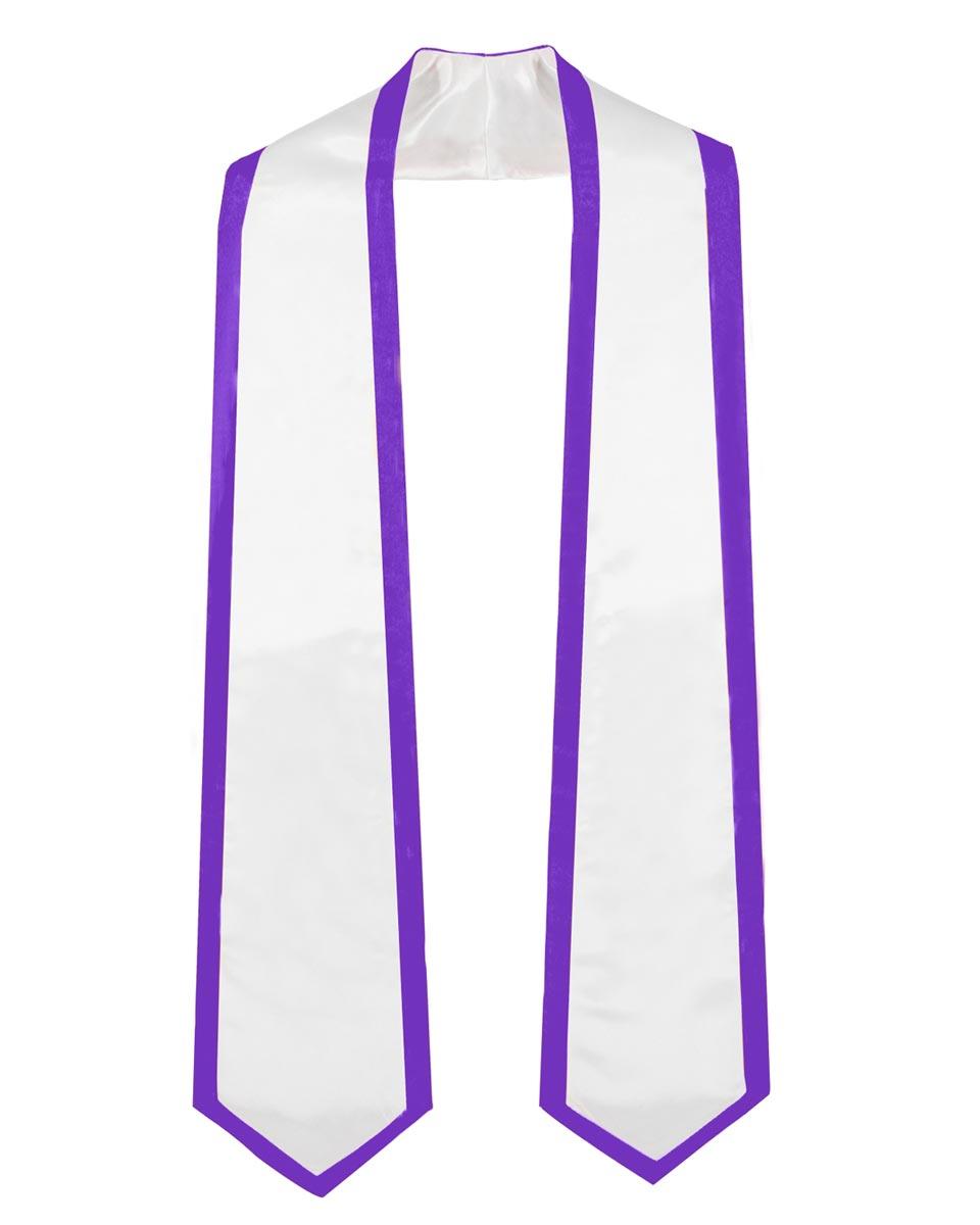 Graduation Stoles Classic End With Trim - 11 Colors Available - Graduation Gown and Cap