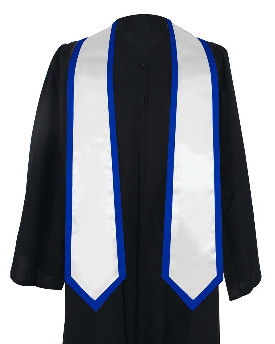 Graduation Stoles Classic End With Trim - 11 Colors Available - Graduation Gown and Cap