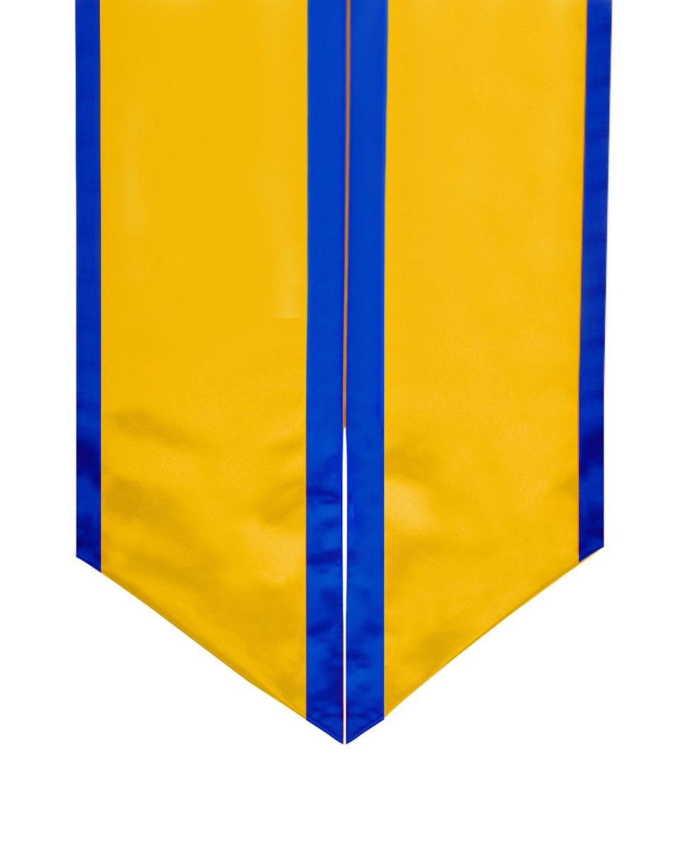 Graduation Stole Angled End With Trim - 11 Colors Available - Graduation Gown and Cap