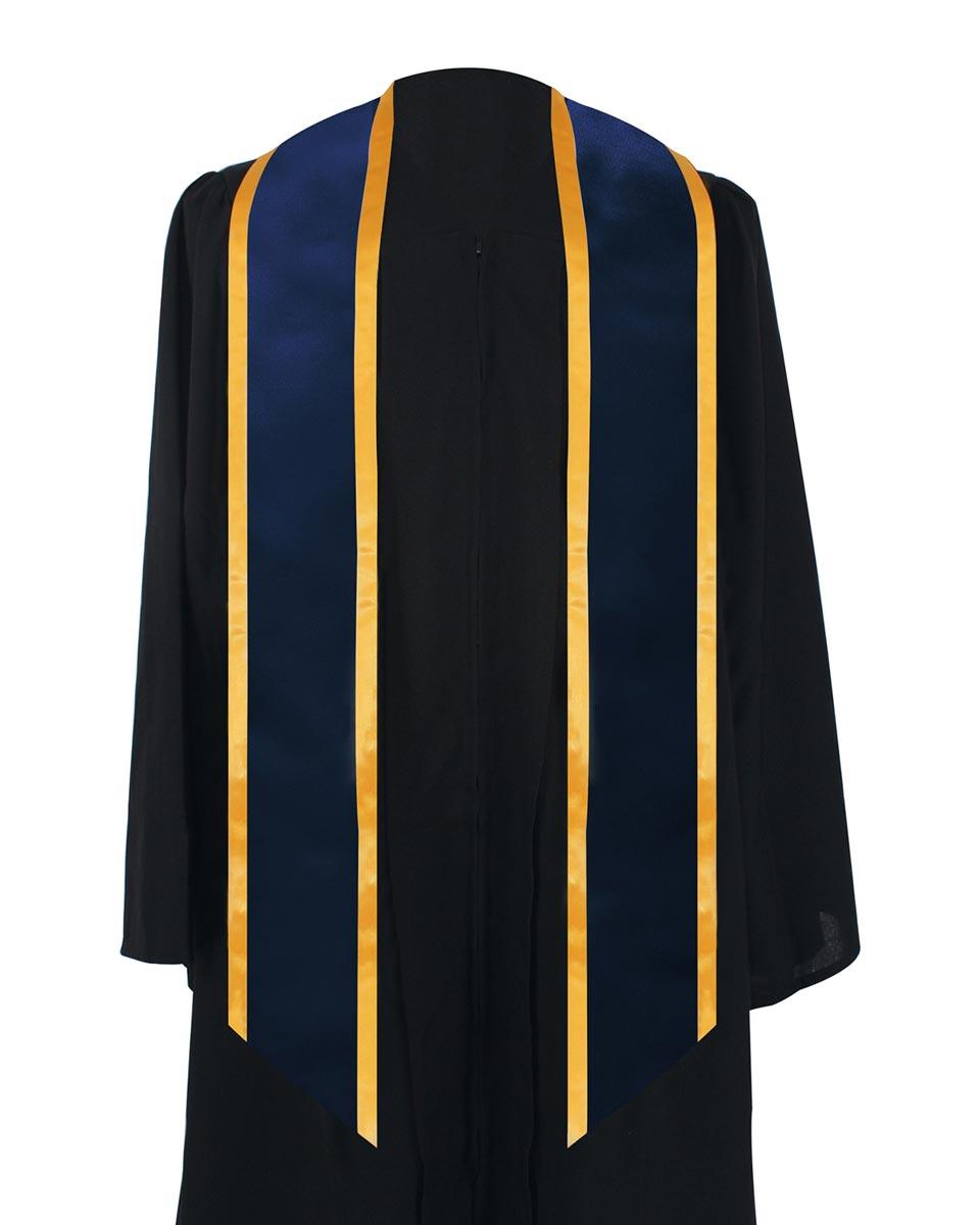 Graduation Stole Angled End With Trim - 11 Colors Available - Graduation Gown and Cap