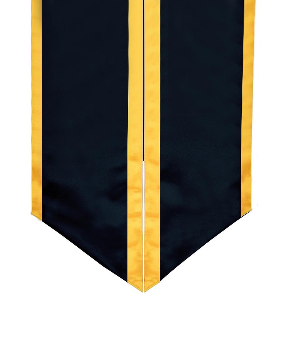 Graduation Stole Angled End With Trim - 11 Colors Available - Graduation Gown and Cap