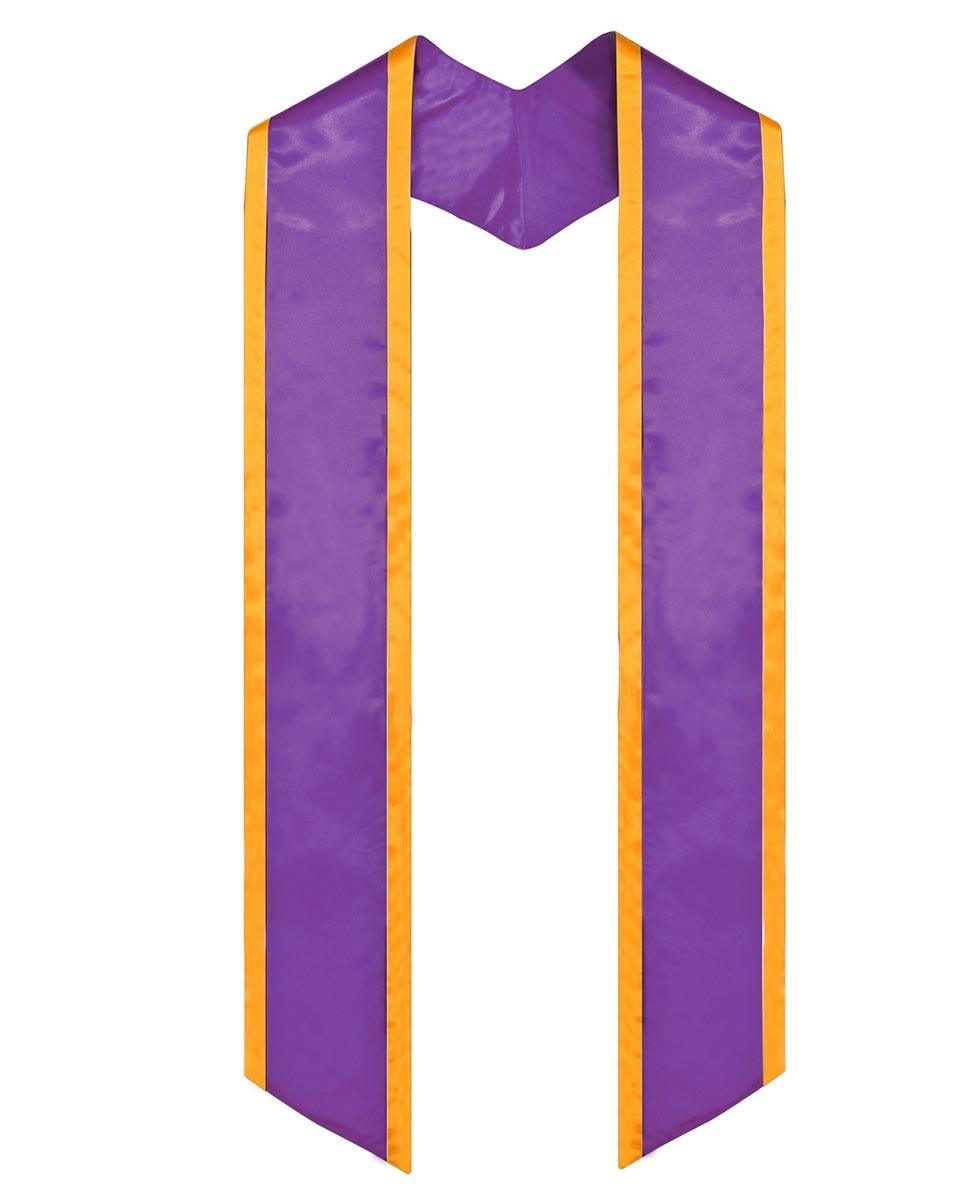 Graduation Stole Angled End With Trim - 11 Colors Available - Graduation Gown and Cap