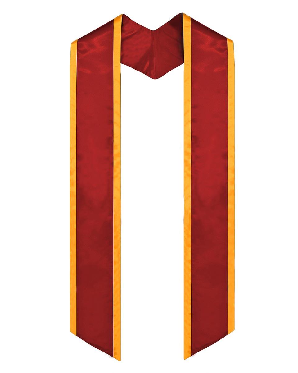 Graduation Stole Angled End With Trim - 11 Colors Available - Graduation Gown and Cap