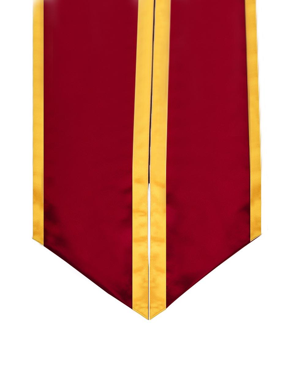 Graduation Stole Angled End With Trim - 11 Colors Available - Graduation Gown and Cap