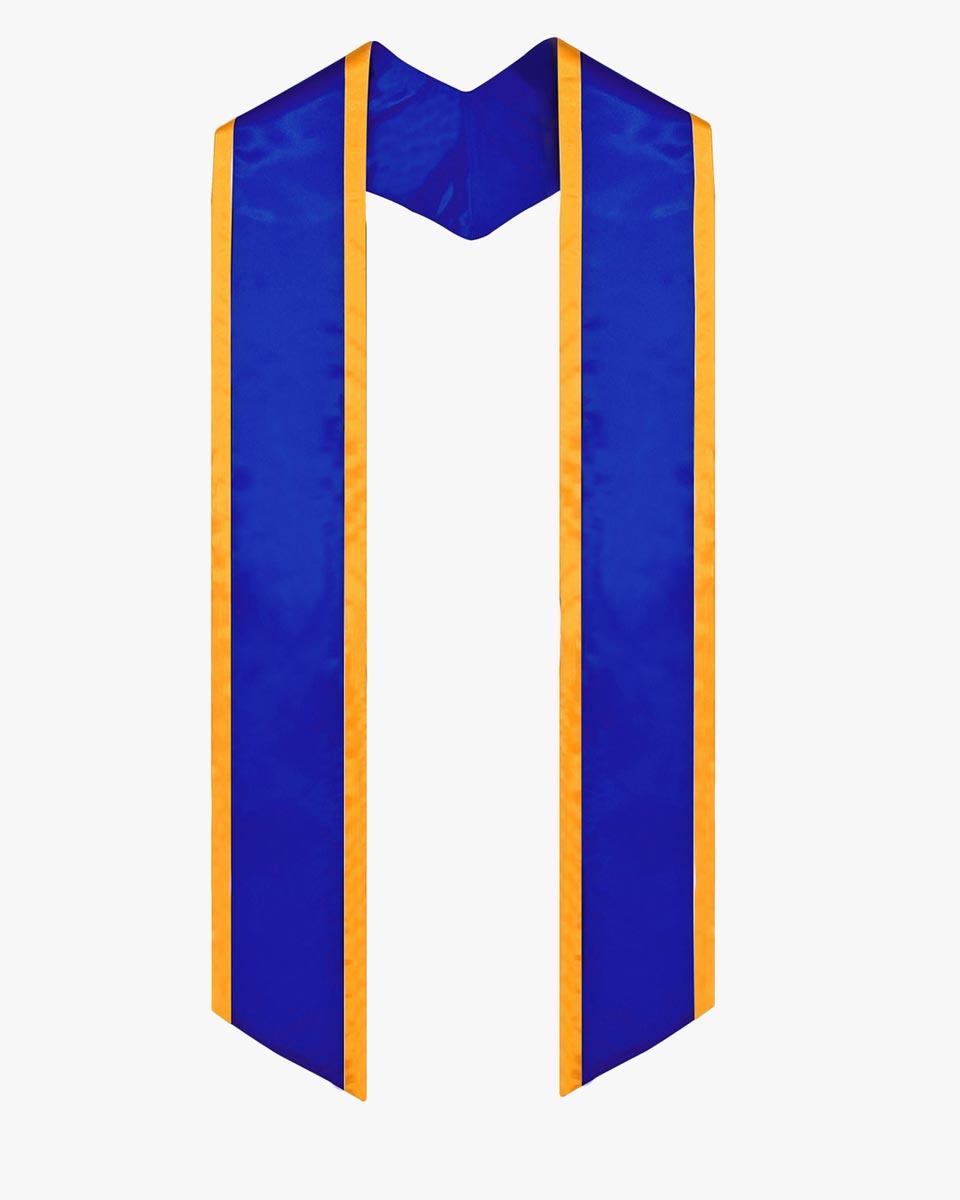 Graduation Stole Angled End With Trim - 11 Colors Available - Graduation Gown and Cap