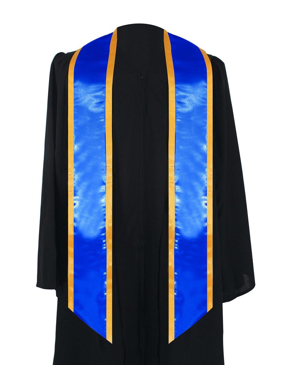 Graduation Stole Angled End With Trim - 11 Colors Available - Graduation Gown and Cap