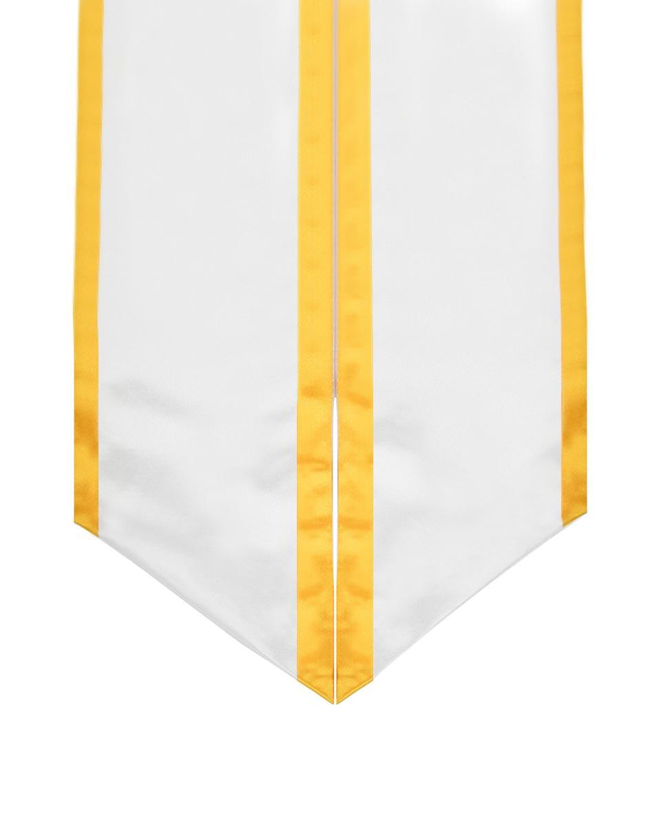 Graduation Stole Angled End With Trim - 11 Colors Available - Graduation Gown and Cap