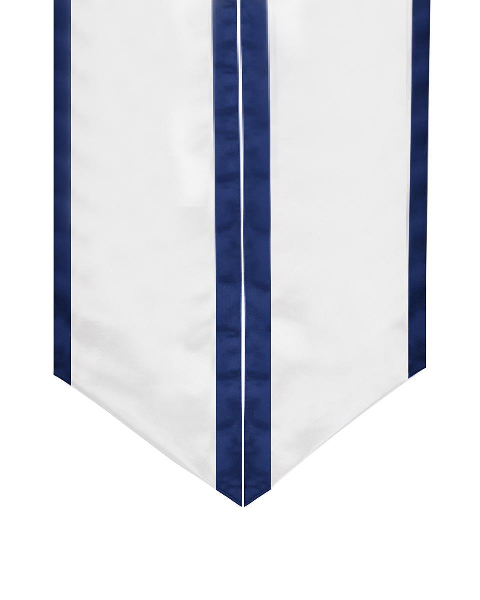 Graduation Stole Angled End With Trim - 11 Colors Available - Graduation Gown and Cap