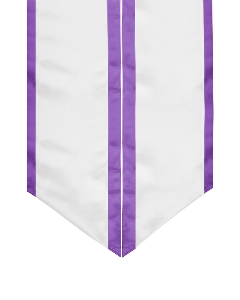 Graduation Stole Angled End With Trim - 11 Colors Available - Graduation Gown and Cap