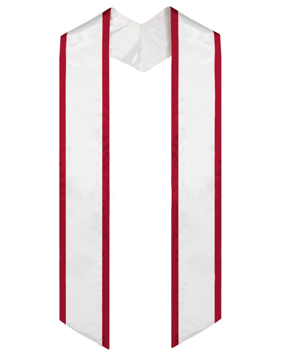 Graduation Stole Angled End With Trim - 11 Colors Available - Graduation Gown and Cap