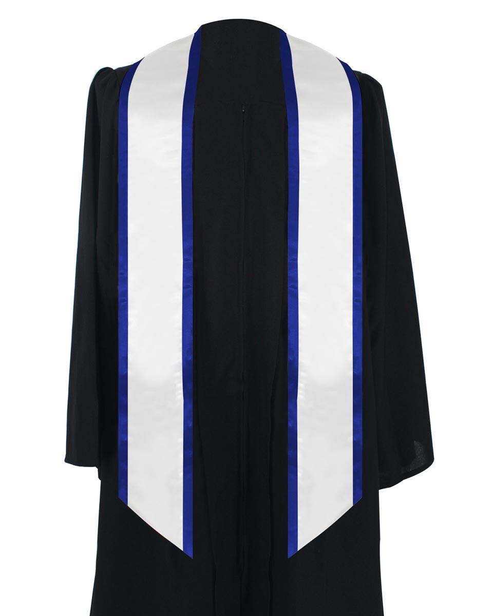 Graduation Stole Angled End With Trim - 11 Colors Available - Graduation Gown and Cap