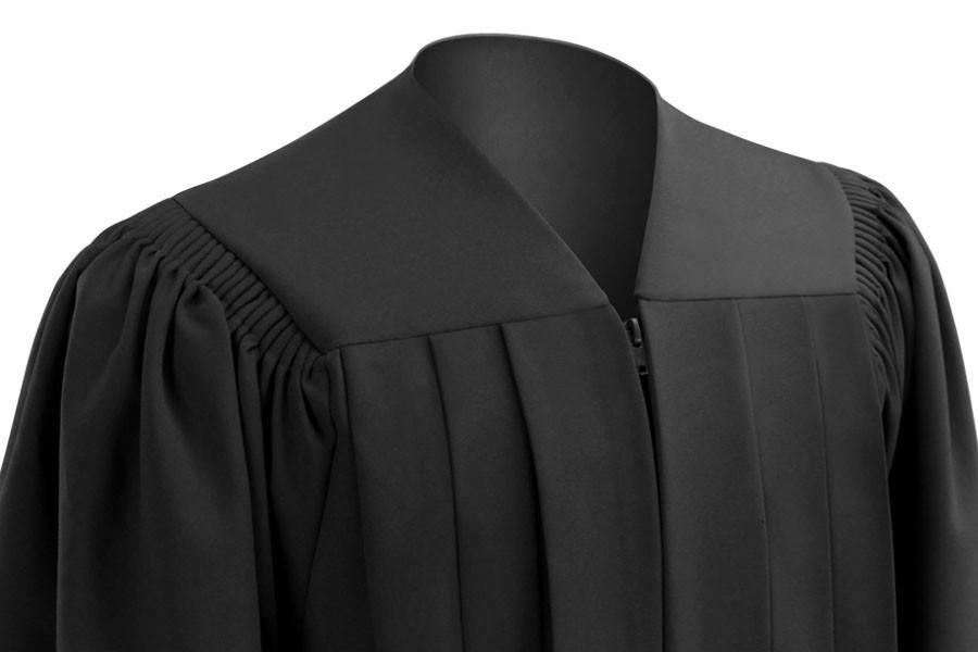 Deluxe Black High School Gown - Graduation Gown and Cap