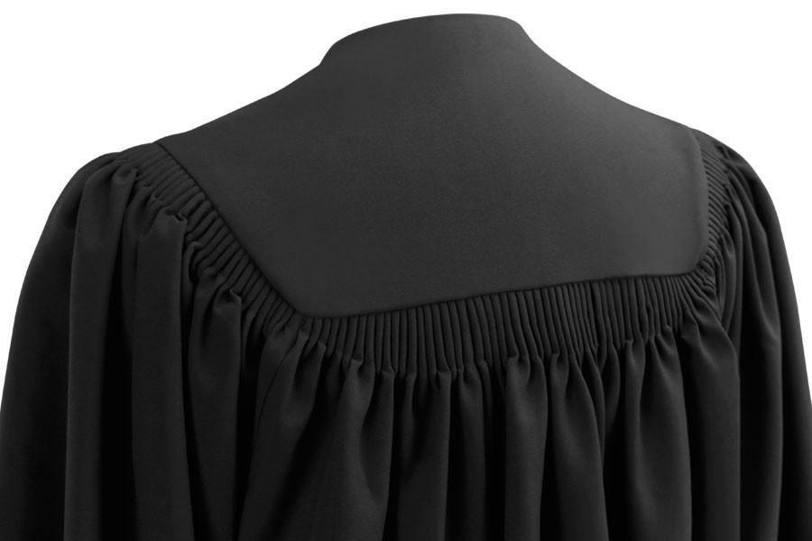 Deluxe Black Junior High/Middle School Gown - Graduation Gown and Cap