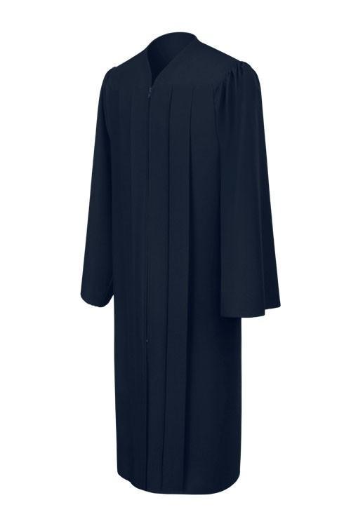 Matte Navy Blue Bachelors Academic Gown - Graduation Gown and Cap