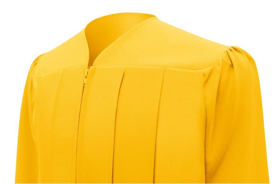 Matte Gold Junior High/Middle School Gown - Graduation Gown and Cap