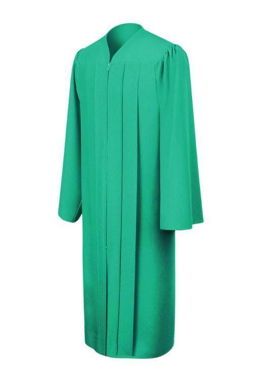 Matte Emerald Green Junior High/Middle School Gown - Graduation Gown and Cap