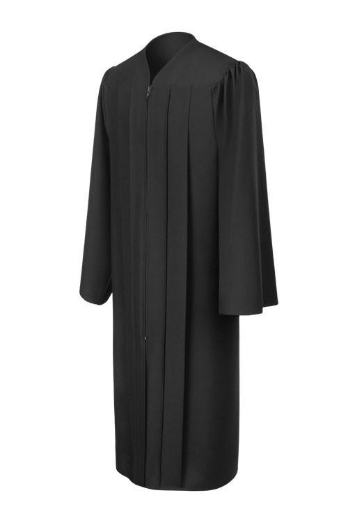 Matte Black High School Gown - Graduation Gown and Cap