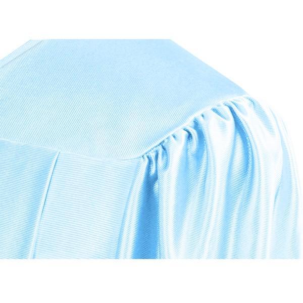 Shiny Light Blue Junior High/Middle School Gown - Graduation Gown and Cap