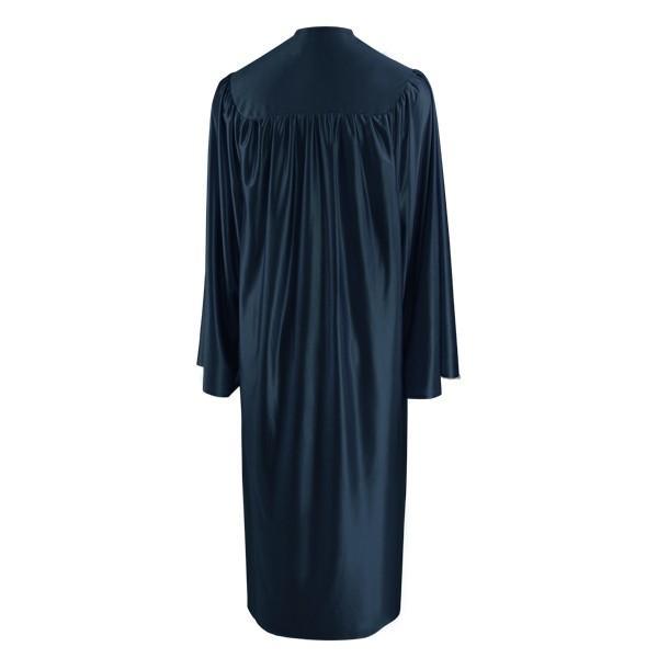 Shiny Navy Blue Bachelors Gown - Graduation Gown and Cap