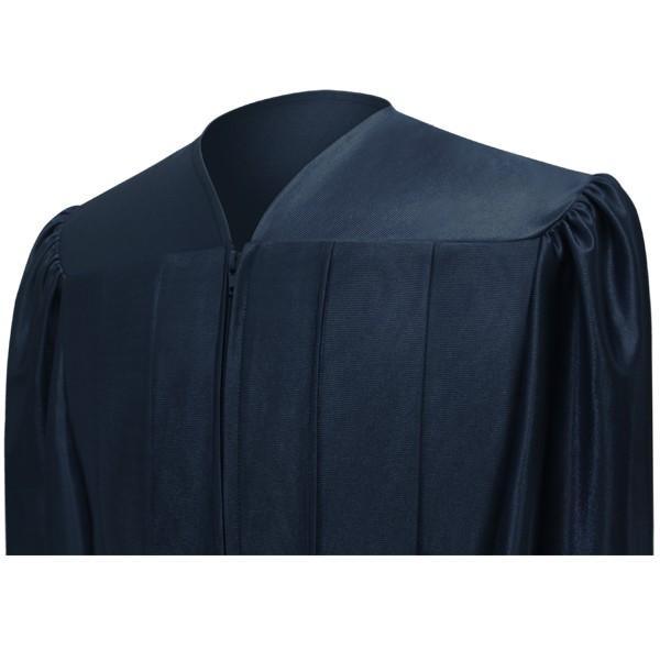 Shiny Navy Blue Bachelors Gown - Graduation Gown and Cap