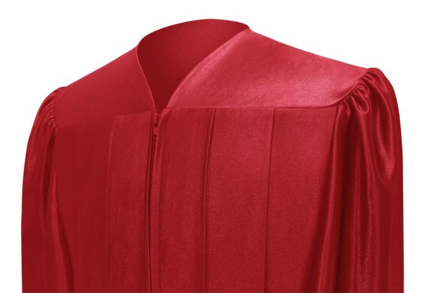 Shiny Red Junior High/Middle School Gown - Graduation Gown and Cap