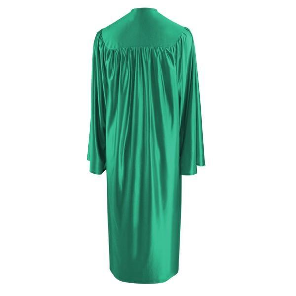 Shiny Emerald Green Elementary Gown - Graduation Gown and Cap
